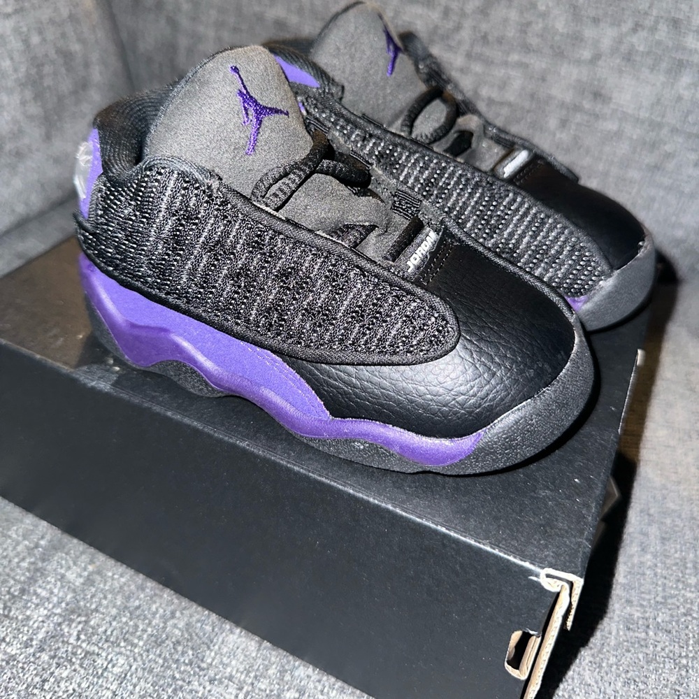 Jordan Retro 13 Court Purple and Black Toddler 7C